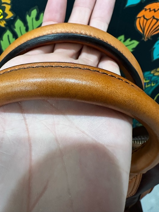 Vintage Bally Leather Weekender Satchel | Brown Cognac Travel Bag Crossbody - Picture 9 of 13